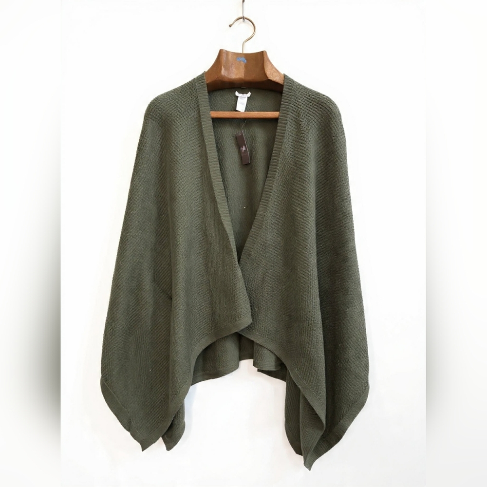 J. Jill Moss Green Women's Prairie Boho Inspired  Poncho